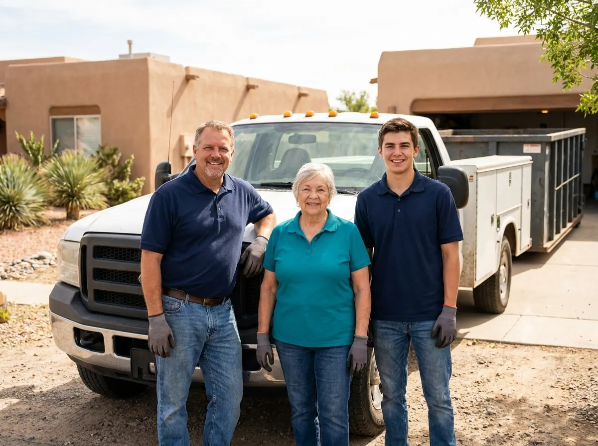 The Sandia Dumpster Rental team, dumpster rental service in Rio Rancho, NM